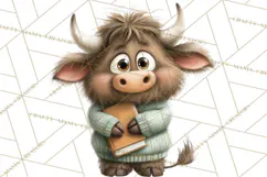 Farm Animals PNG Clipart, Cozy Reading Animals, Cute Cartoon Product Image 4