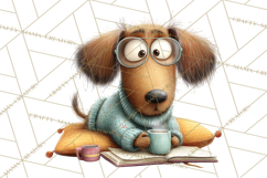 Farm Animals PNG Clipart, Cozy Reading Animals, Cute Cartoon Product Image 3