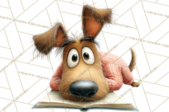 Farm Animals PNG Clipart, Cozy Reading Animals, Cute Cartoon Product Image 4