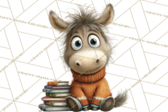 Farm Animals PNG Clipart, Cozy Reading Animals, Cute Cartoon Product Image 3