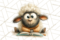 Farm Animals PNG Clipart, Cozy Reading Animals, Cute Cartoon Product Image 3
