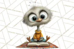 Farm Animals PNG Clipart, Cozy Reading Animals, Cute Cartoon Product Image 4