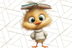 Farm Animals PNG Clipart, Cozy Reading Animals, Cute Cartoon Product Image 5