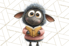 Farm Animals PNG Clipart, Cozy Reading Animals, Cute Cartoon Product Image 4