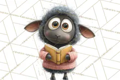 Farm Animals PNG Clipart, Cozy Reading Animals, Cute Cartoon Product Image 4
