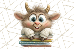 Farm Animals PNG Clipart, Cozy Reading Animals, Cute Cartoon Product Image 3