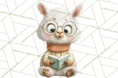 Farm Animals PNG Clipart, Cozy Reading Animals, Cute Cartoon Product Image 5