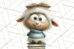 Farm Animals PNG Clipart, Cozy Reading Animals, Cute Cartoon Product Image 3