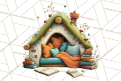 Farm Animals PNG Clipart, Cozy Reading Animals, Cute Cartoon Product Image 5