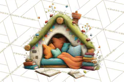 Farm Animals PNG Clipart, Cozy Reading Animals, Cute Cartoon Product Image 5