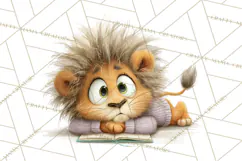 Safari Animals PNG Clipart, Cozy Reading Animals Product Image 2