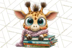 Safari Animals PNG Clipart, Cozy Reading Animals Product Image 3