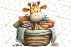 Safari Animals PNG Clipart, Cozy Reading Animals Product Image 5