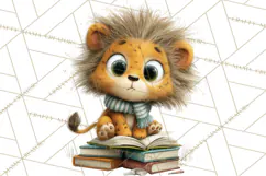 Safari Animals PNG Clipart, Cozy Reading Animals Product Image 3