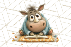 Safari Animals PNG Clipart, Cozy Reading Animals Product Image 4