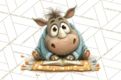 Safari Animals PNG Clipart, Cozy Reading Animals Product Image 4
