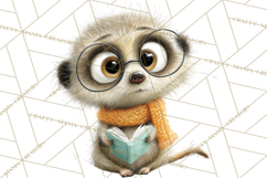 Safari Animals PNG Clipart, Cozy Reading Animals Product Image 3