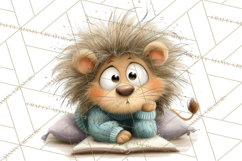 Safari Animals PNG Clipart, Cozy Reading Animals Product Image 4