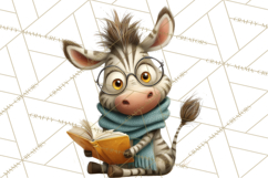 Safari Animals PNG Clipart, Cozy Reading Animals Product Image 2