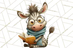 Safari Animals PNG Clipart, Cozy Reading Animals Product Image 2