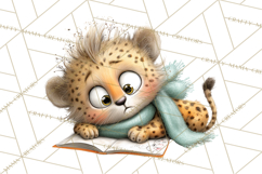 Safari Animals PNG Clipart, Cozy Reading Animals Product Image 4