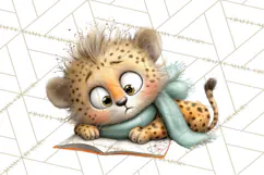 Safari Animals PNG Clipart, Cozy Reading Animals Product Image 4