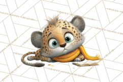 Safari Animals PNG Clipart, Cozy Reading Animals Product Image 5