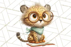 Safari Animals PNG Clipart, Cozy Reading Animals Product Image 2