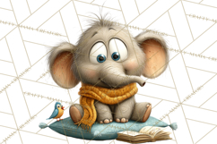 Safari Animals PNG Clipart, Cozy Reading Animals Product Image 4