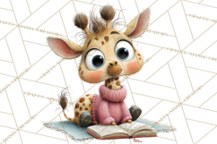 Safari Animals PNG Clipart, Cozy Reading Animals Product Image 5