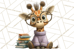 Safari Animals PNG Clipart, Cozy Reading Animals Product Image 2