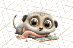 Safari Animals PNG Clipart, Cozy Reading Animals Product Image 3