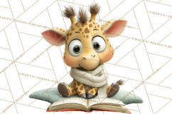Safari Animals PNG Clipart, Cozy Reading Animals Product Image 4
