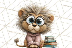 Safari Animals PNG Clipart, Cozy Reading Animals Product Image 5