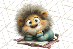 Safari Animals PNG Clipart, Cozy Reading Animals Product Image 2