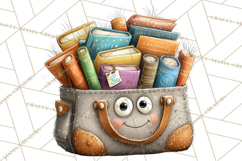 Bookish Cat Clipart, Cozy Reading Cats PNG, Cute Sweater Cat Product Image 4