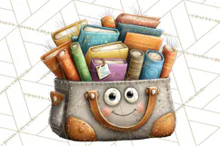 Bookish Cat Clipart, Cozy Reading Cats PNG, Cute Sweater Cat Product Image 4