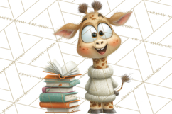 Safari Animals PNG Clipart, Cozy Reading Animals Product Image 3