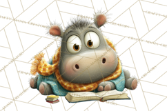 Safari Animals PNG Clipart, Cozy Reading Animals Product Image 5