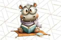 Safari Animals PNG Clipart, Cozy Reading Animals Product Image 3