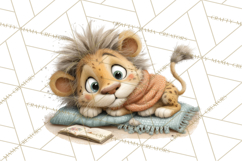 Safari Animals PNG Clipart, Cozy Reading Animals Product Image 4
