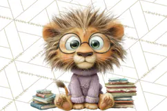Safari Animals PNG Clipart, Cozy Reading Animals Product Image 5