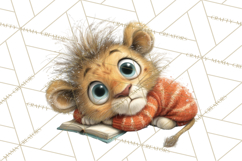 Safari Animals PNG Clipart, Cozy Reading Animals Product Image 2