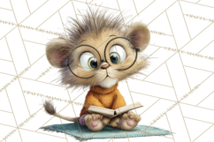 Safari Animals PNG Clipart, Cozy Reading Animals Product Image 3