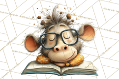 Safari Animals PNG Clipart, Cozy Reading Animals Product Image 5