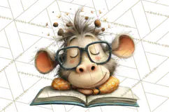 Safari Animals PNG Clipart, Cozy Reading Animals Product Image 5
