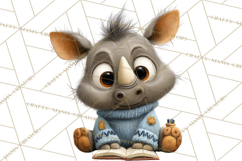 Safari Animals PNG Clipart, Cozy Reading Animals Product Image 3