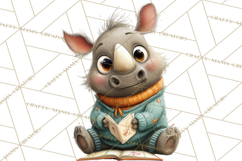 Safari Animals PNG Clipart, Cozy Reading Animals Product Image 4