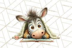 Safari Animals PNG Clipart, Cozy Reading Animals Product Image 3