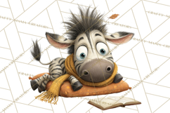 Safari Animals PNG Clipart, Cozy Reading Animals Product Image 5